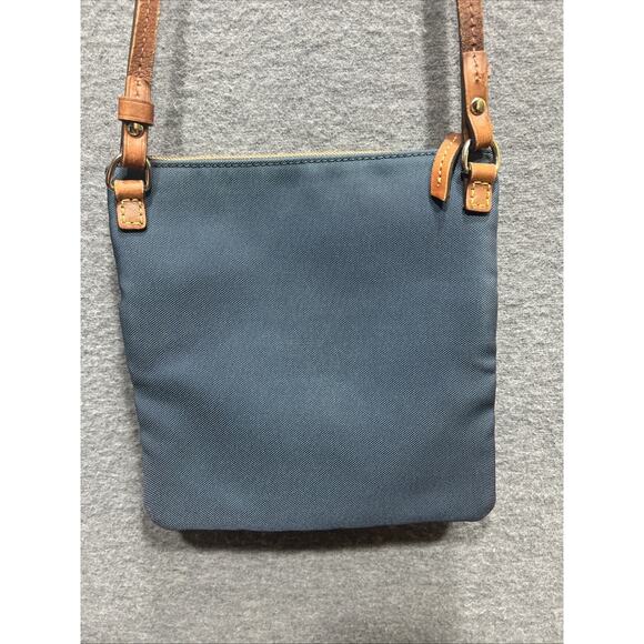 Dooney Bourke Crossbody Handbag "North South Triple Zip" Blue Nylon - Picture 5 of 12